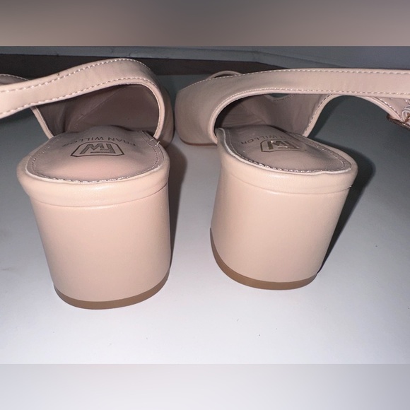 Fran Willor Chunky Heeled Slingback Shoes with Pointed Toe - Picture 5 of 8